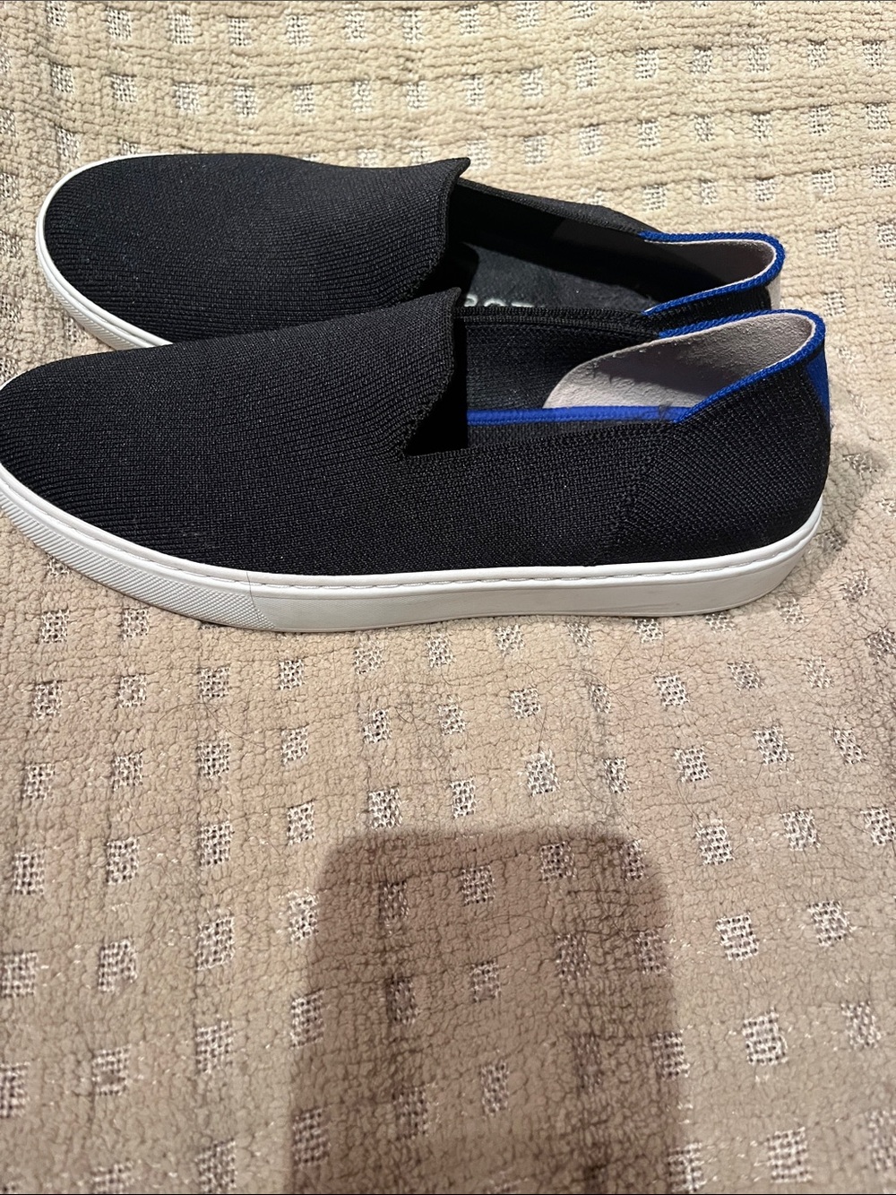 Rothy's Black Knit Slip-On with Blue Accents - Picture 5 of 7